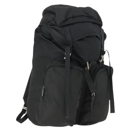 Prada backpack nylon black - nylon,