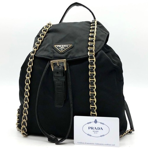 Prada backpack black nylon - prada,
